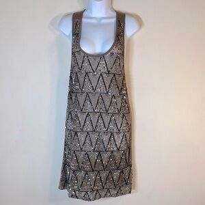 NWT. Anthropologie GREYLIN Medium Glitter Sequined and Beaded Cocktail Dress.